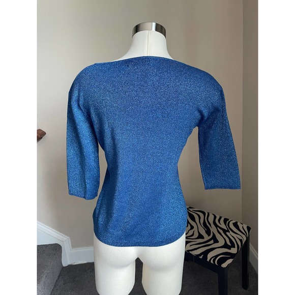 Blue sparkly little drummer boy ugly christmas sweater/top - Picture 6 of 9